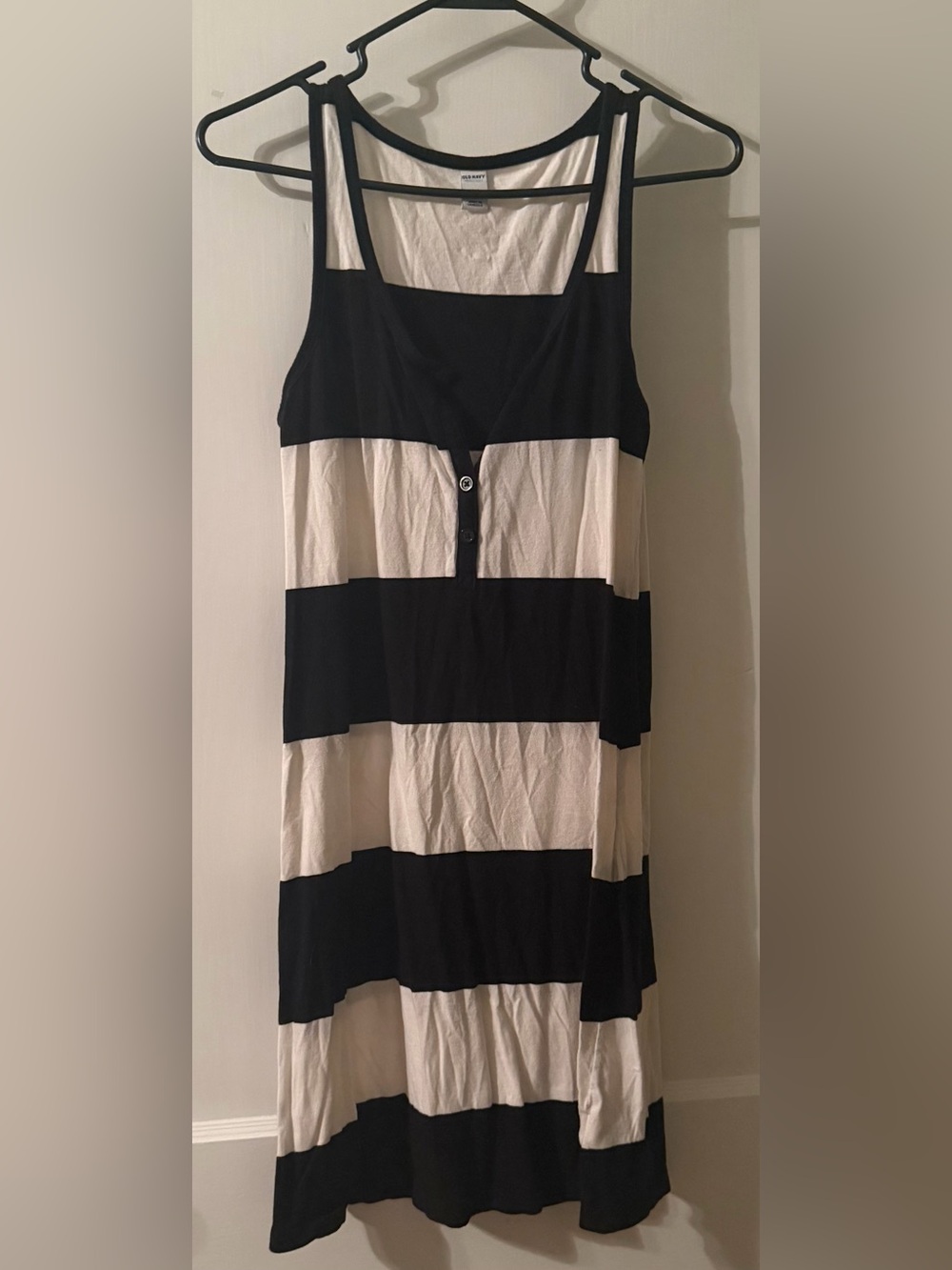 Old Navy Black and White Striped Mini Dress